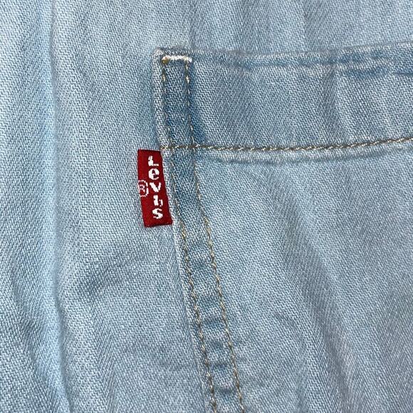 Levi's Heritage Short Sleeve Button up Romper XL Belt loops Jumper One Piece NWT - Picture 5 of 5